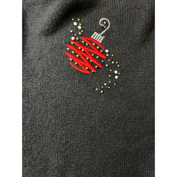 Draper’s & Damon’s Ramie Blend Cardigan Sweater XL Festive Christmas Knit - Picture 7 of 7